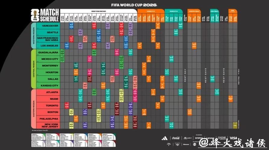 2026世界杯赛程详细安排 2026世界杯赛程详细安排